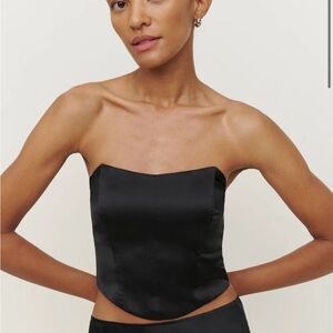 Reformation Maia Silk Corset Top